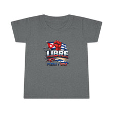Cargar imagen en el visor de la galería, Libre Toddler T-Shirt — Cuban Flag 'Patria y Vida' Pride Tee