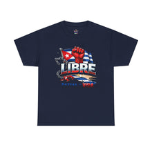 Cargar imagen en el visor de la galería, Libre Patria y Vida T-Shirt — Cuban Freedom Flag Tee