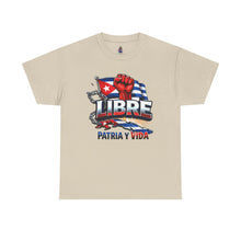 Cargar imagen en el visor de la galería, Libre Patria y Vida T-Shirt — Cuban Freedom Flag Tee