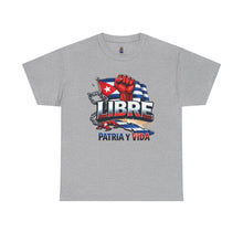 Cargar imagen en el visor de la galería, Libre Patria y Vida T-Shirt — Cuban Freedom Flag Tee