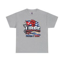 Cargar imagen en el visor de la galería, Libre Patria y Vida T-Shirt — Cuban Freedom Flag Tee