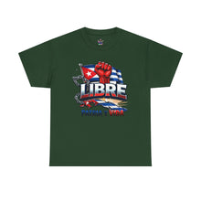 Cargar imagen en el visor de la galería, Libre Patria y Vida T-Shirt — Cuban Freedom Flag Tee