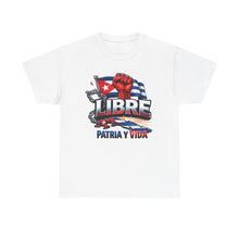 Cargar imagen en el visor de la galería, Libre Patria y Vida T-Shirt — Cuban Freedom Flag Tee