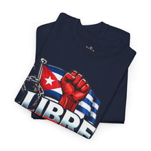 Cargar imagen en el visor de la galería, Libre Patria y Vida T-Shirt — Cuban Freedom Flag Tee