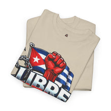 Cargar imagen en el visor de la galería, Libre Patria y Vida T-Shirt — Cuban Freedom Flag Tee