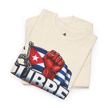 Cargar imagen en el visor de la galería, Libre Patria y Vida T-Shirt — Cuban Freedom Flag Tee