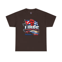 Cargar imagen en el visor de la galería, Libre Patria y Vida T-Shirt — Cuban Freedom Flag Tee
