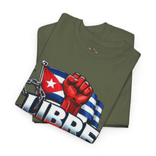 Cargar imagen en el visor de la galería, Libre Patria y Vida T-Shirt — Cuban Freedom Flag Tee
