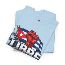 Cargar imagen en el visor de la galería, Libre Patria y Vida T-Shirt — Cuban Freedom Flag Tee
