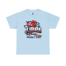Cargar imagen en el visor de la galería, Libre Patria y Vida T-Shirt — Cuban Freedom Flag Tee
