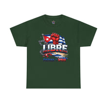 Cargar imagen en el visor de la galería, Libre Patria y Vida T-Shirt — Cuban Freedom Flag Tee
