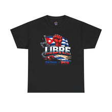 Cargar imagen en el visor de la galería, Libre Patria y Vida T-Shirt — Cuban Freedom Flag Tee
