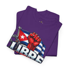 Cargar imagen en el visor de la galería, Libre Patria y Vida T-Shirt — Cuban Freedom Flag Tee
