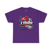 Cargar imagen en el visor de la galería, Libre Patria y Vida T-Shirt — Cuban Freedom Flag Tee
