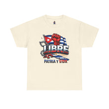 Cargar imagen en el visor de la galería, Libre Patria y Vida T-Shirt — Cuban Freedom Flag Tee
