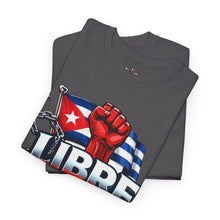 Cargar imagen en el visor de la galería, Libre Patria y Vida T-Shirt — Cuban Freedom Flag Tee
