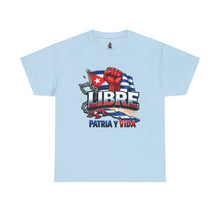 Cargar imagen en el visor de la galería, Libre Patria y Vida T-Shirt — Cuban Freedom Flag Tee
