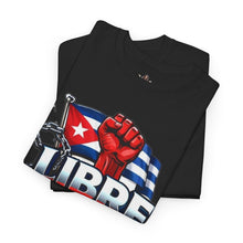 Cargar imagen en el visor de la galería, Libre Patria y Vida T-Shirt — Cuban Freedom Flag Tee
