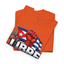 Cargar imagen en el visor de la galería, Libre Patria y Vida T-Shirt — Cuban Freedom Flag Tee
