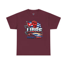 Cargar imagen en el visor de la galería, Libre Patria y Vida T-Shirt — Cuban Freedom Flag Tee
